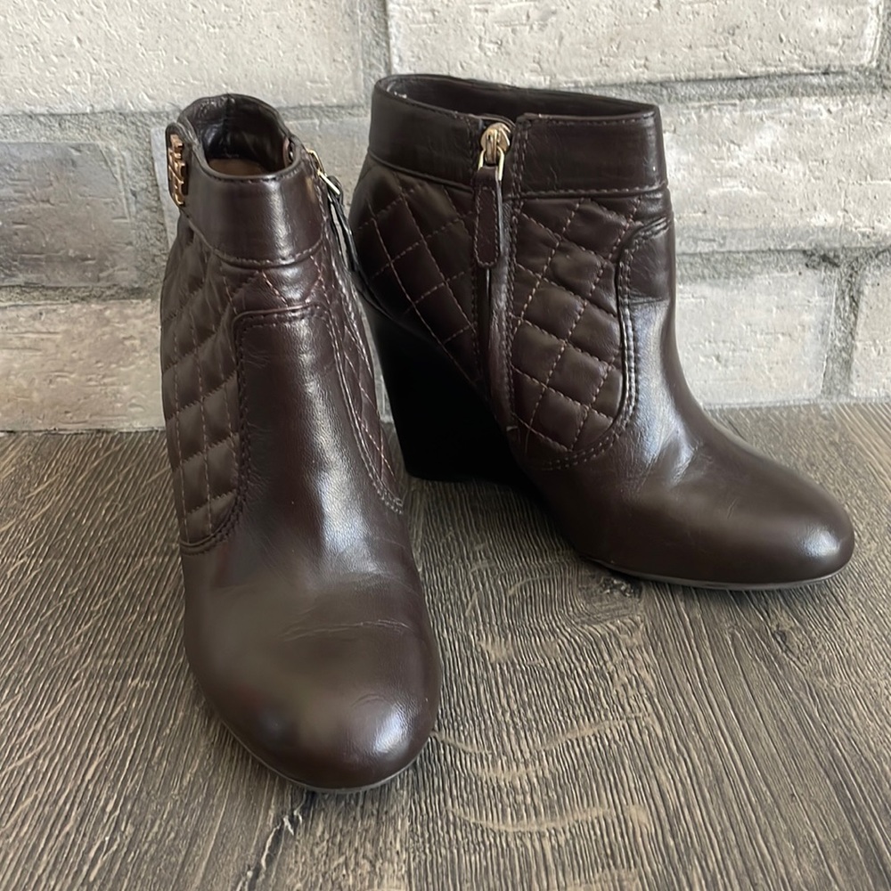 Tory Burch Brown Leather Booties